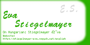 eva stiegelmayer business card